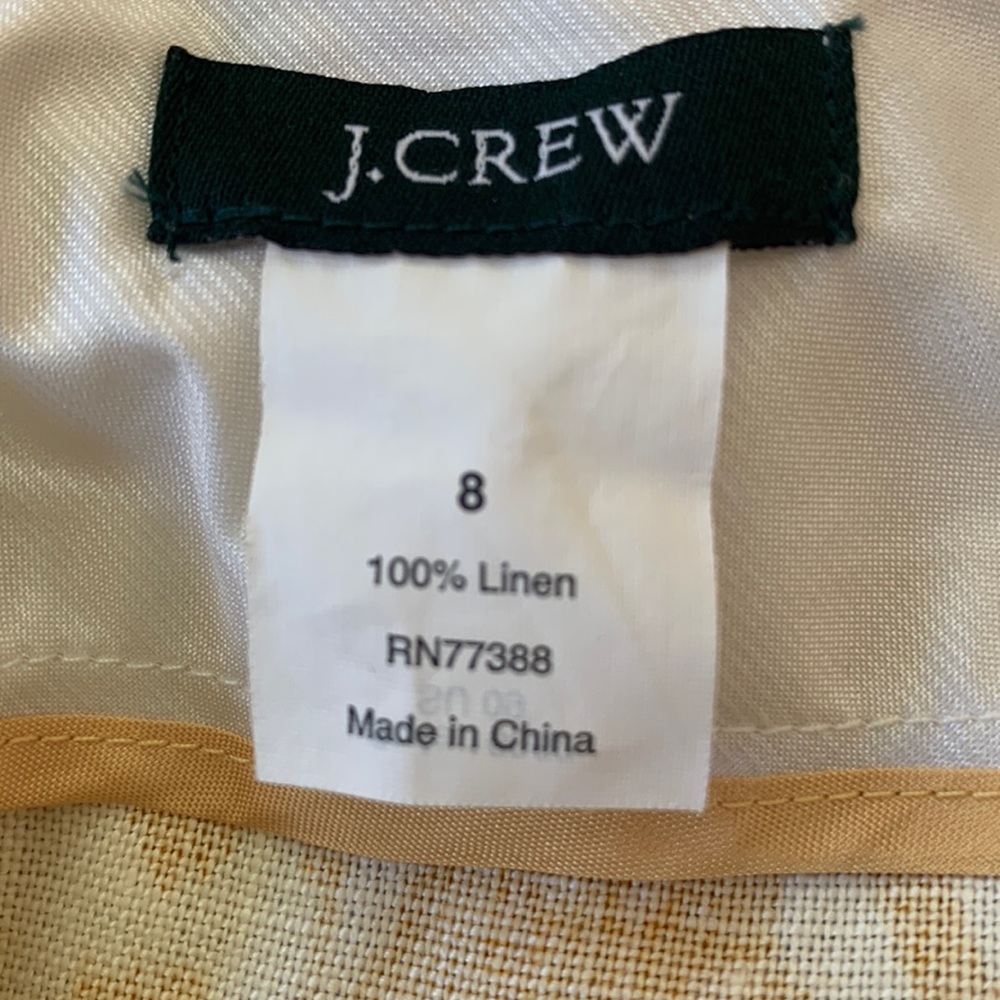 J Crew 100% Linen Skirt 8 - Picture 3 of 6